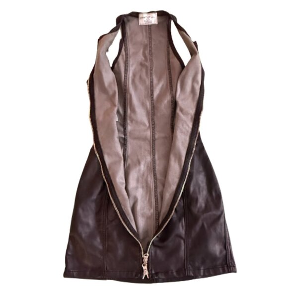 STYLE BUNDLE: GW REVICE Faux Leather Dress + NWOT ZARA Turtleneck, XS/S BB1711B - Picture 5 of 7